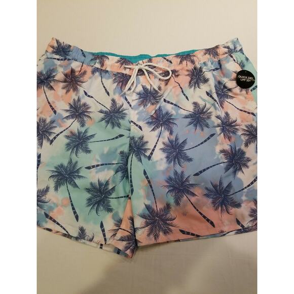 Mens Pastel‎ Hawaiian Print Swimsuit Trunks Size 2XL 44/46 - Picture 1 of 6
